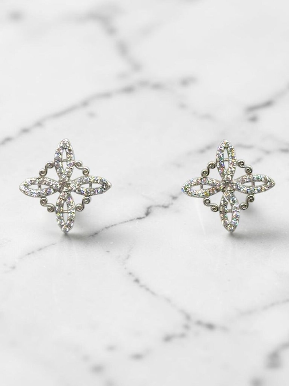 Petite CZ Stud Earrings in 925 Sterling Silver